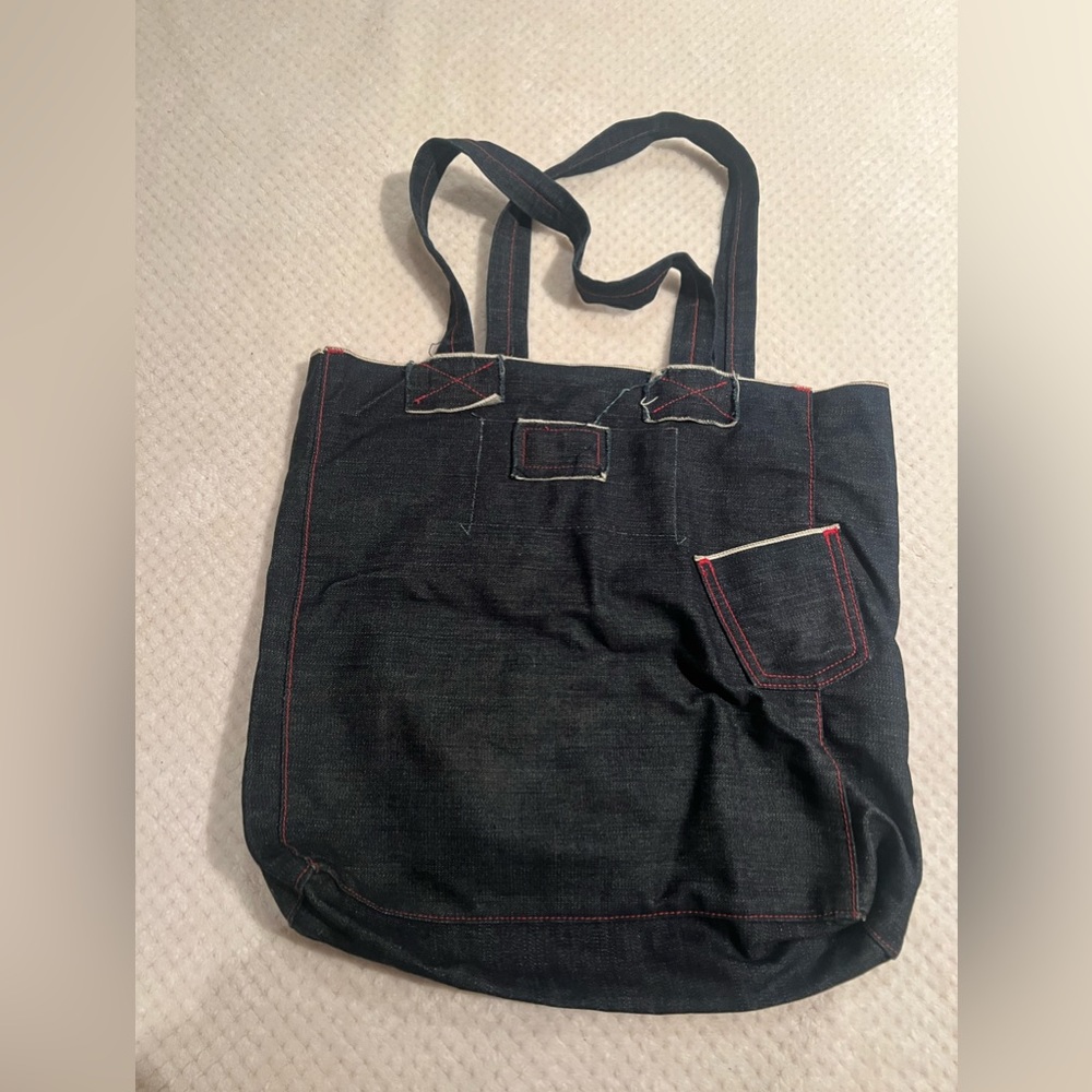 DENIM TOTE BAG - Picture 2 of 3